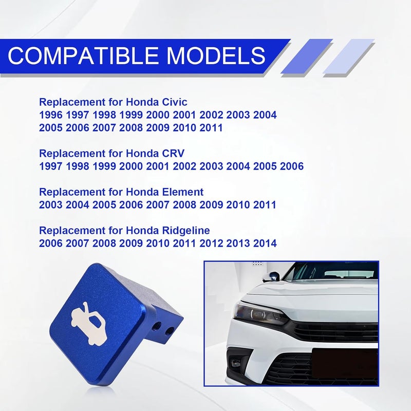 NOTISH Hood Latch, Hood Release Handle, Aluminum Alloy Repair Kit, Heavy Duty Billet Aluminum, Hood Latch Release Cable Repair Kit, Kit for Civic 1996-2011 CR-V 1997-2006 Element 2003-2011 (Blue) - Image 2